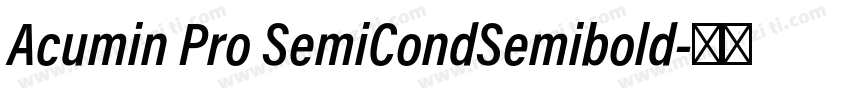 Acumin Pro SemiCondSemibold字体转换